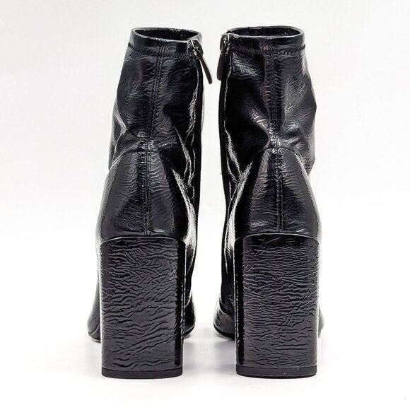 Franco Sarto Women Harmond 30th Vintage 90's Ash Black Square Toe Boots size 8.5 - Picture 4 of 11